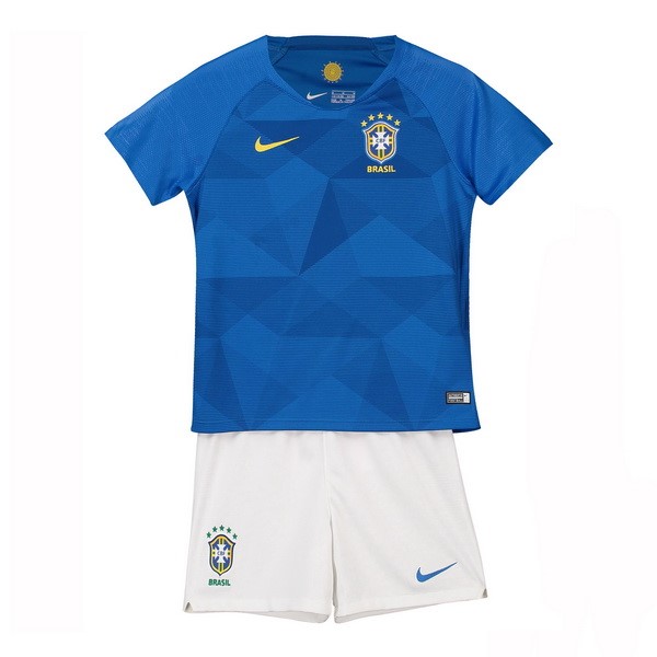 Maillot Football Brésil Exterieur Enfant 2018 Bleu